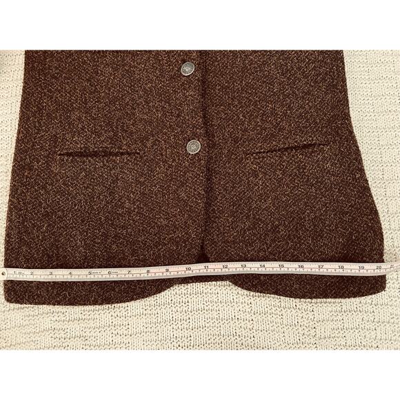 Chanel Vintage Brown Tweed Blazer Jacket FR 38 US 6 8 97A - Picture 9 of 14